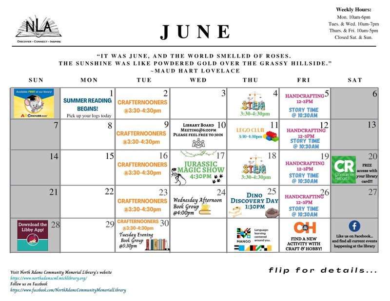June Calendar of Events (Page 1 of 2)