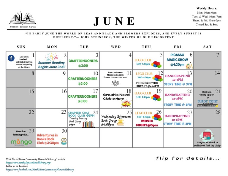 June Calendar