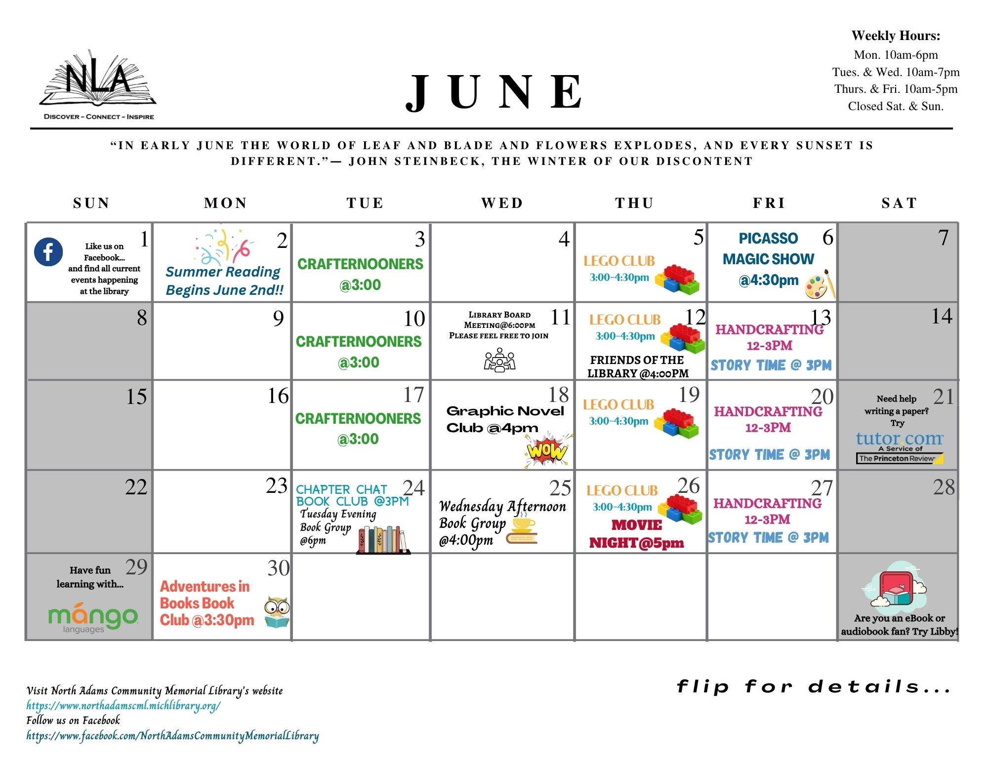 June Calendar