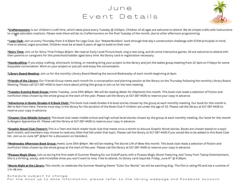 June Calendar part 2
