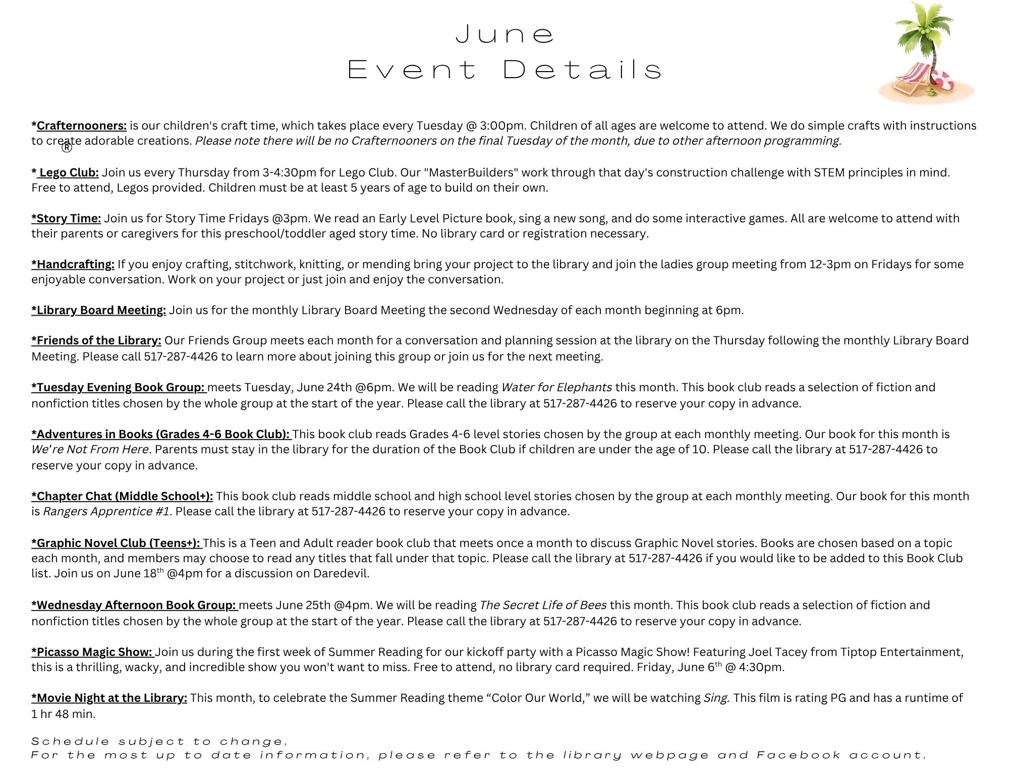 June Calendar part 2