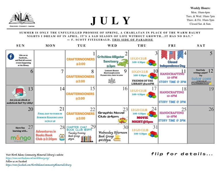 July Calendar