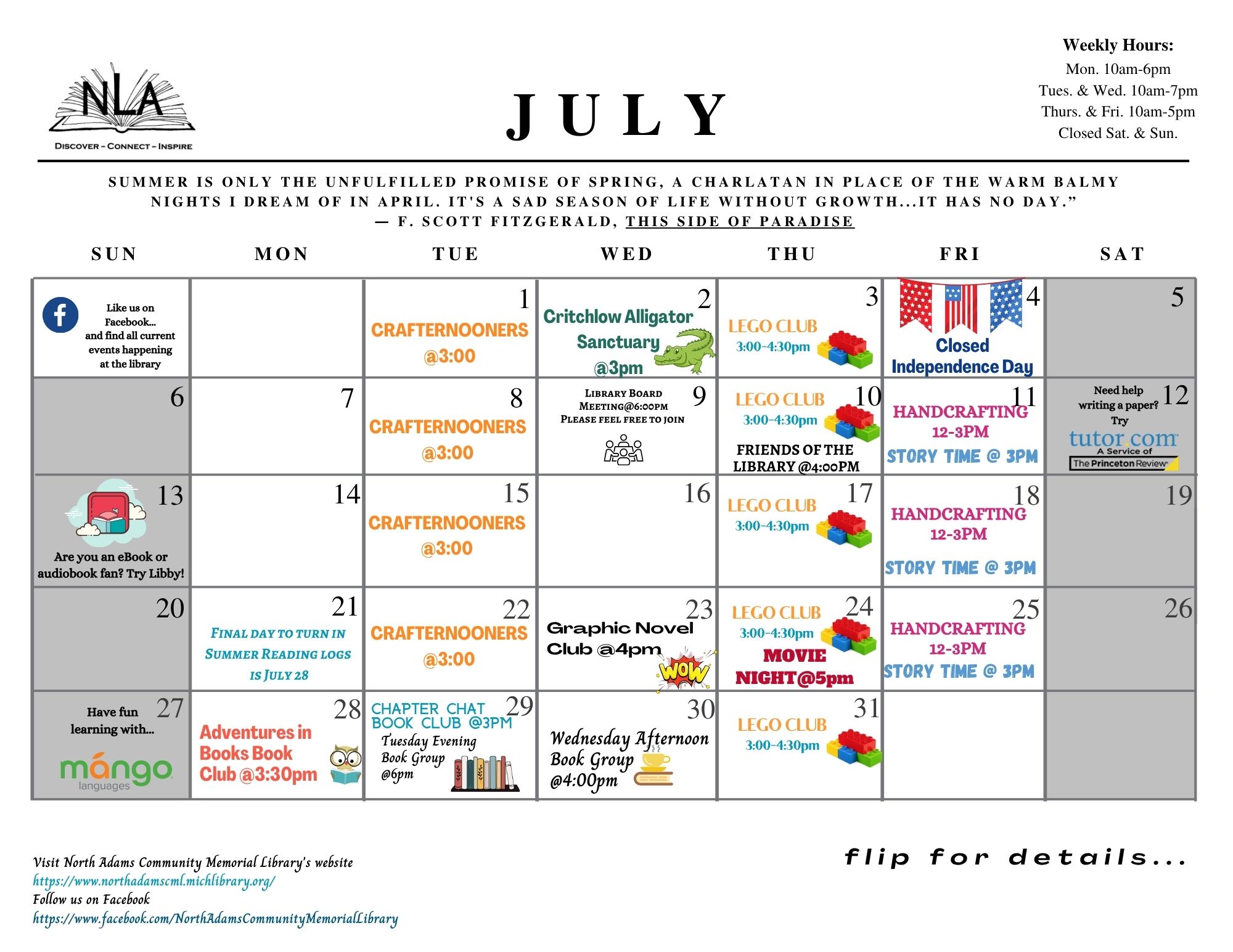 July Calendar