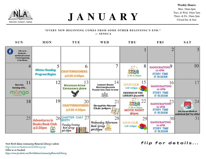January Events at the Library